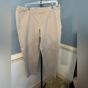 Talbots Classic Khaki Trousers side‎ zip woman’s plus 18